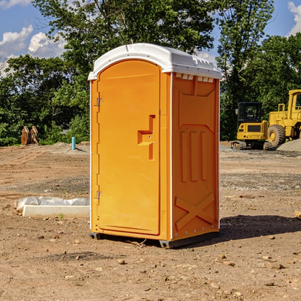 how often are the portable restrooms cleaned and serviced during a rental period in Salt Point